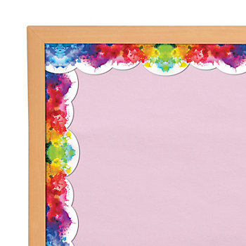 Watercolor Bulletin Board Borders - 12 Pc.