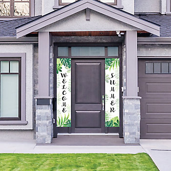 Welcome Summer Luau Vertical Door Banner Set - 2 Pc.