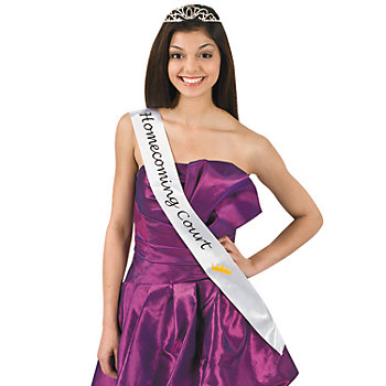 White Homecoming Court Sash