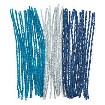 Winter Metallic Chenille Stems - 50 Pc.