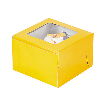 Yellow Cupcake Boxes - 12 Pc.
