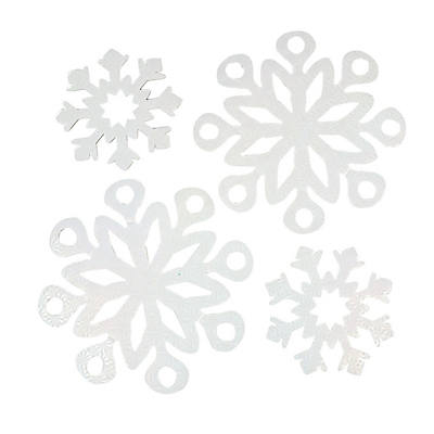 White Snowflake Brads Assortment Bulk 50ct 