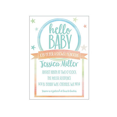 Watercolor Baby Shower Supplies Oriental Trading