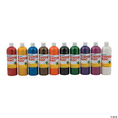  Crayola Premier Non-Toxic Liquid Tempera Paint Set (12