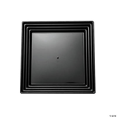 Black & Silver Iridescent Rectangle Serving Trays