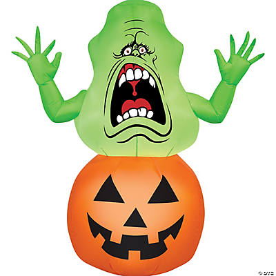 42 Blow-Up Inflatable Ghostbusters Slimer on Pumpkin with Built