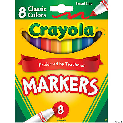 Crayola Washable Marker Sets, 8-Color Fine Set - Classic