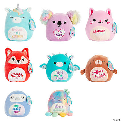 8 Squishmallows™ Stuffed Animals with Inspirational Messages