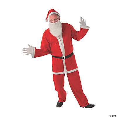 Brand New Basic Economy Red Santa Claus Suit Christmas Adult Costume 