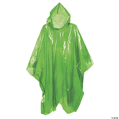 Adult's Green Rain Ponchos