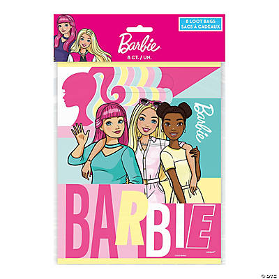 Barbie™ Malibu Beach Party Pink & Iridescent Paper Dessert Plates - 8 Ct.