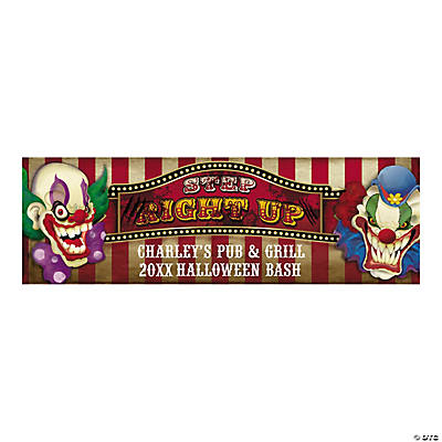 Big Top Terror Halloween Custom Banner Medium