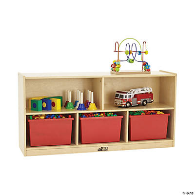 ECR4Kids Streamline 5-Compartment Storage Cabinet, 24in, Classroom  Furniture, Natural