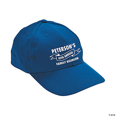 Blue Personalized Family Tree Baseball Caps | Oriental Trading