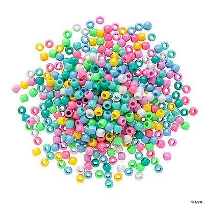 Mixed Plastic Beads 5lb-Assorted Shapes & Sizes