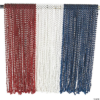 Bulk 144 Pc. Patriotic Red, White & Blue Bead Necklace Assortment