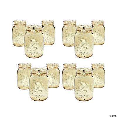 Bulk 48 Pc. Silver Mercury Mason Jars