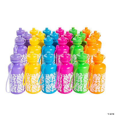 Fun Express Bulk Water Bottles - Set of 60, each holds 18-20 oz - For Kids,  Sports, Handouts and Party Supplies