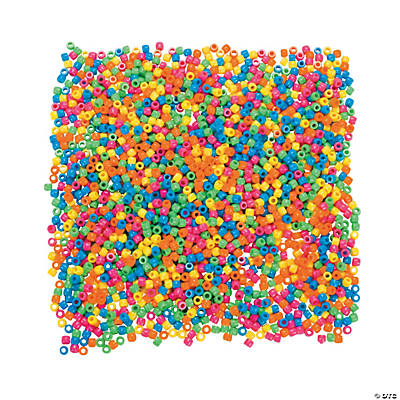 Mixed Plastic Beads 5lb-Assorted Shapes & Sizes