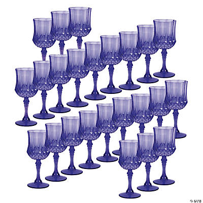 Bulk 48 Ct. Amber Patterned Wine Glasses