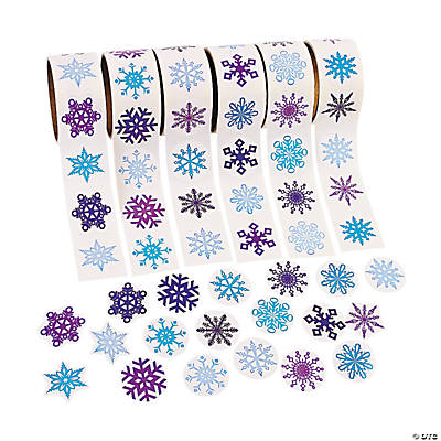 Christmas House Glitter Snowflakes Dimensional Foam Stickers