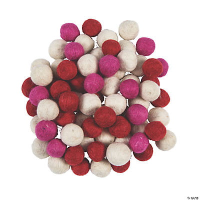 Fun Express Halloween Eyeball Wool Felt Pom-Poms - 12 Pieces