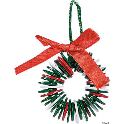 Button Wreath Christmas Ornament Craft Kit - Makes 12