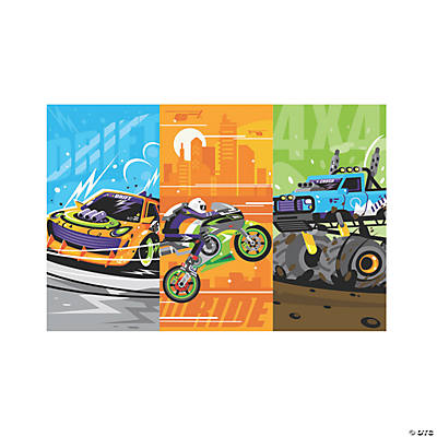 Race Car Birthday Backdrop Banner | Fun Express
