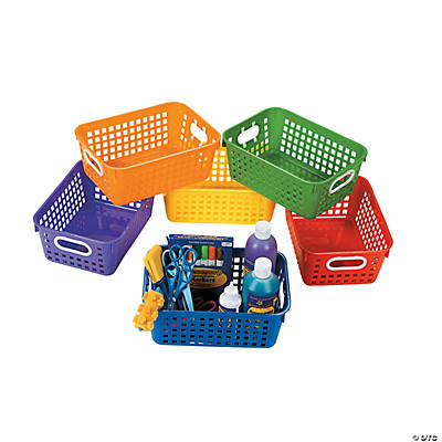 Neutral Classroom Storage Tall Baskets - 6 Pc.