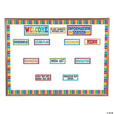 Rainbow Stripe Bulletin Board Letters