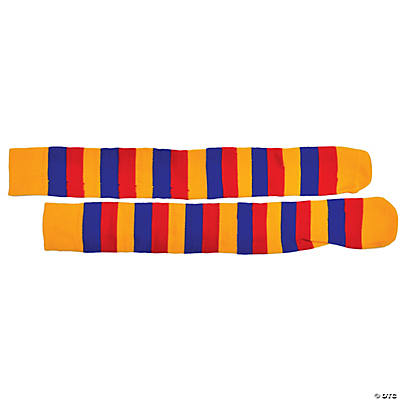 Adults Red & Yellow Clown Shoes & Toe Socks Set