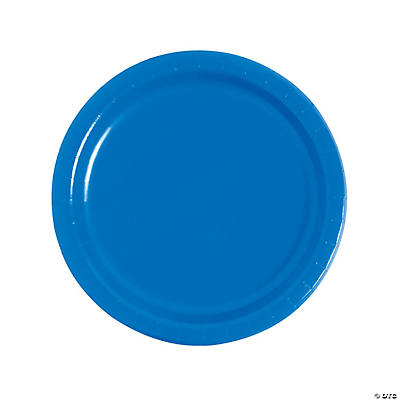 9 Bulk Blue Paper Dinner Plates - 250 Ct.