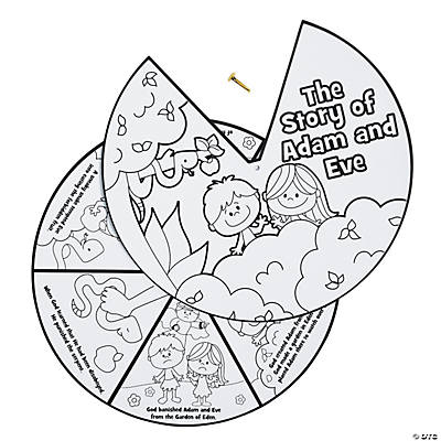 Color Your Own Adam & Eve Story Wheels - Oriental Trading