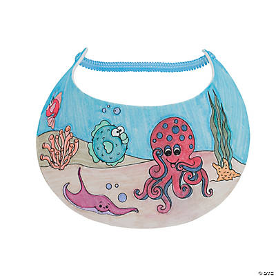 Color Your Own Under the Sea Visors - 12 Pc.