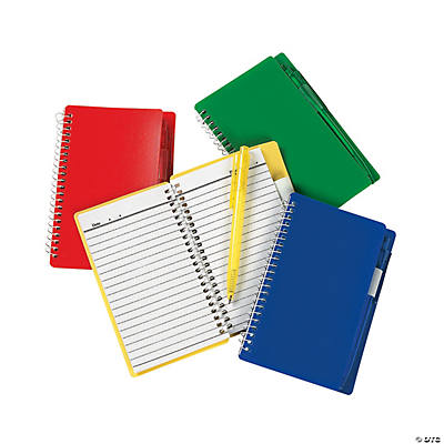 Colorful Spiral Notebooks with Pens