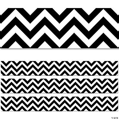 Paper Black Chevron Bulletin Board Borders