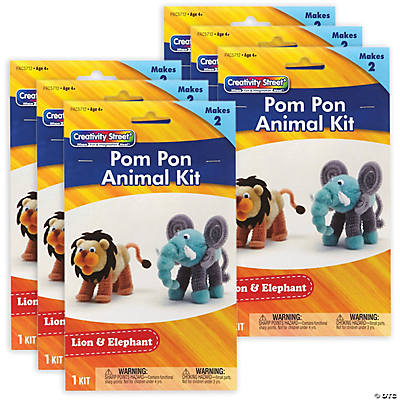 Creativity Street Animal Craft Kits, Felt, Foam, Pom Pon, 12 Animals