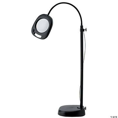 UN1081 Daylight Naturalight LED 5" Floor Magnifying Light-Black 