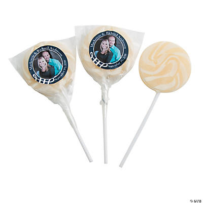 Diamond & Pearl Custom Photo Swirl Lollipops