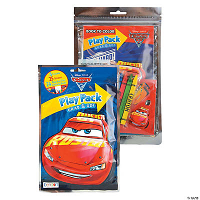 DISNEY PIXAR CARS 2 PACK ERASERS ON THE BOTTOM OF CAR A FULLY DETAILED CAR BODY