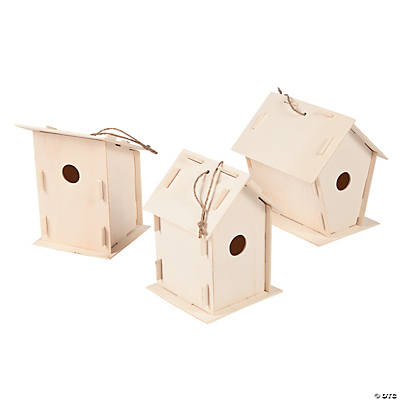 Fun Express DIY Unfinished Wood Bird Feeder Kits (Makes 12) Craft Kits :  : Home