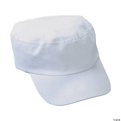 DIY White Military Hat - 12 Pc.