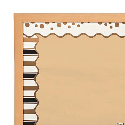 Double-Sided Bulletin Board Borders Scalloped Edge Gold Coins