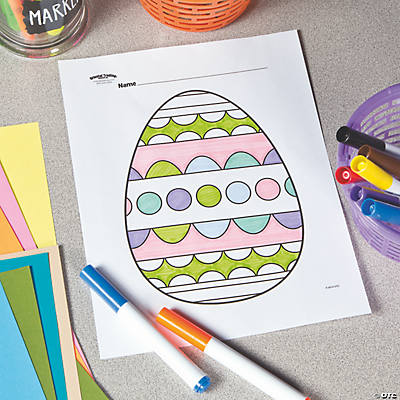 Easter Egg Free Printable Coloring Page | Oriental Trading