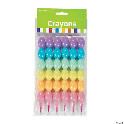 Easter Egg Stacking Crayons for Easter 12 Pieces Easter Basic Supplies Fun Express Drawing Crayons 