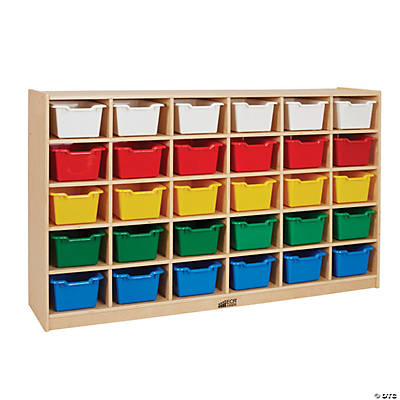 Streamline 10 Cubby Tray Storage Cabinet with 10 Scoop Front Storage B