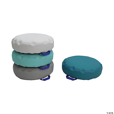 SoftScape 18in Round Ottoman - 4-Piece by Factory Direct Partners