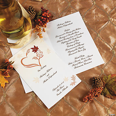 Fall Wedding Programs