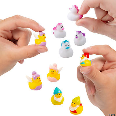 Fun Express Micro Pastel-Colored Fairy Rubber Ducks - 3/4\", 24 Pieces