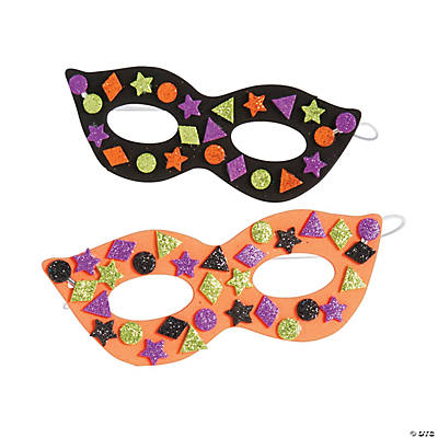 Glitter Halloween Mask Craft Kit